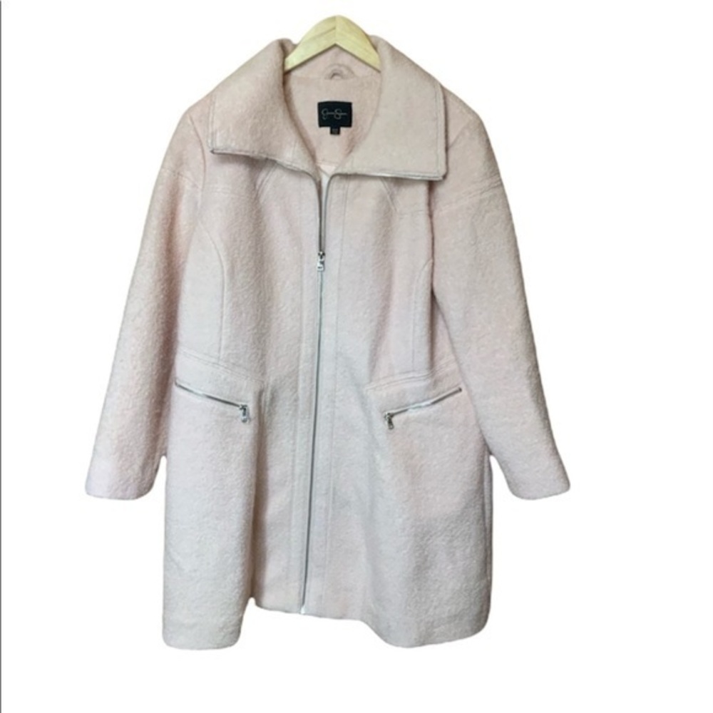 Jessica Simpson soft pink zip up coat size 1X EUC